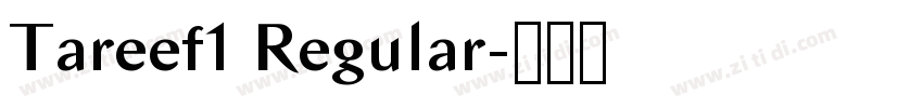 Tareef1 Regular字体转换 Tareef1 Regular字体转换